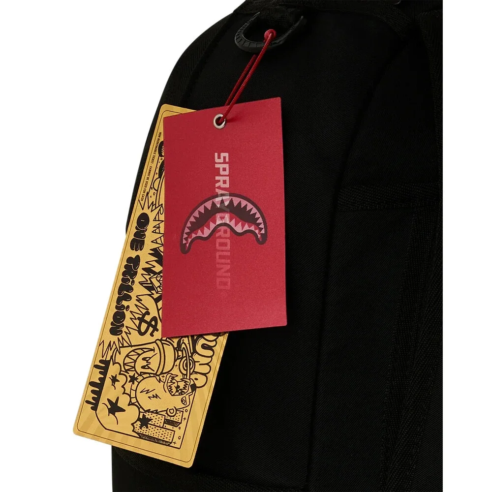 Sprayground Shark Central 2 910B9634NSZ Backpack Unisex Black Top Handle SPR351